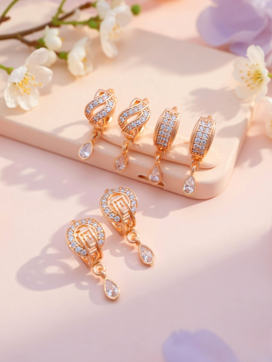 Premium Shine Gold Party Earrings