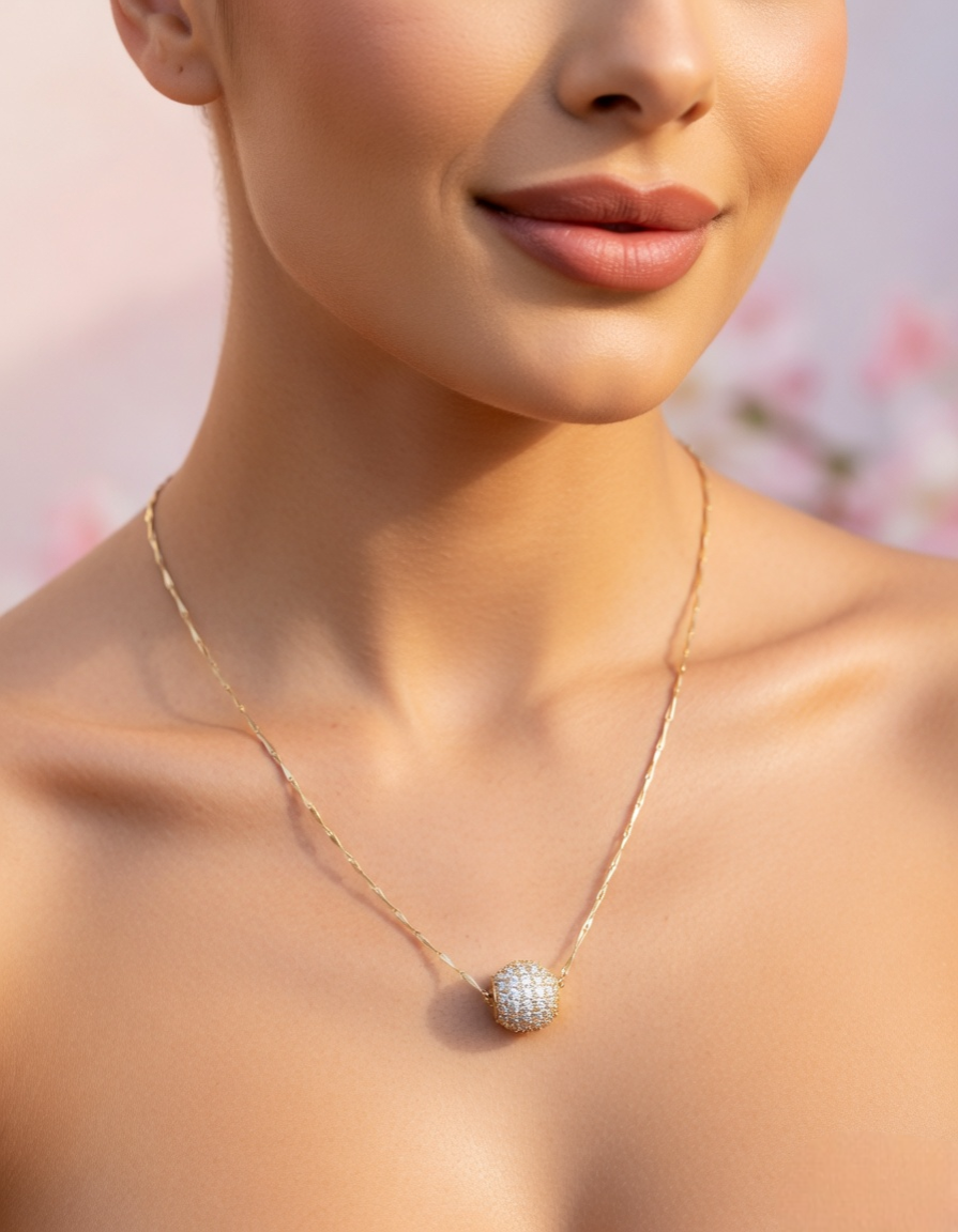 Golden Trio Heart Statement Necklace