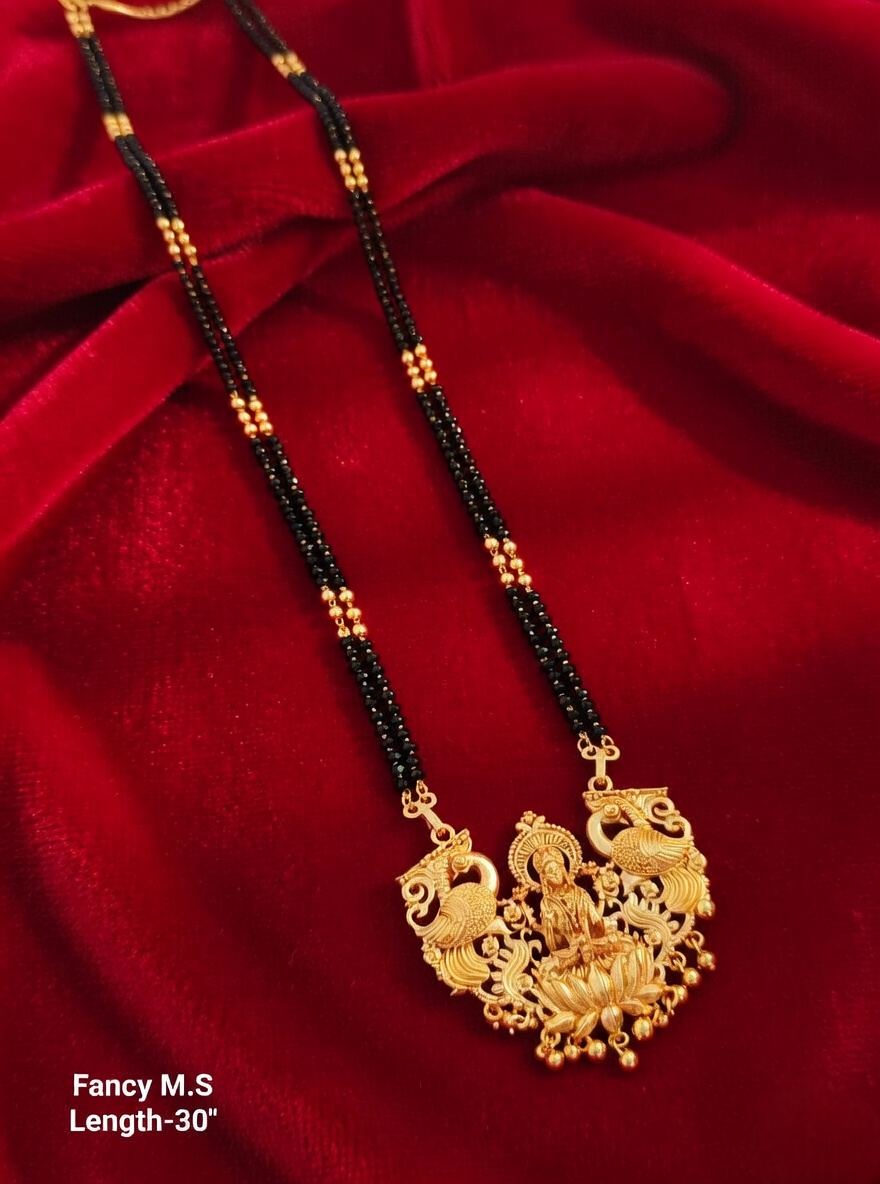 Handcrafted Gold & Black Bead Mangalsutra