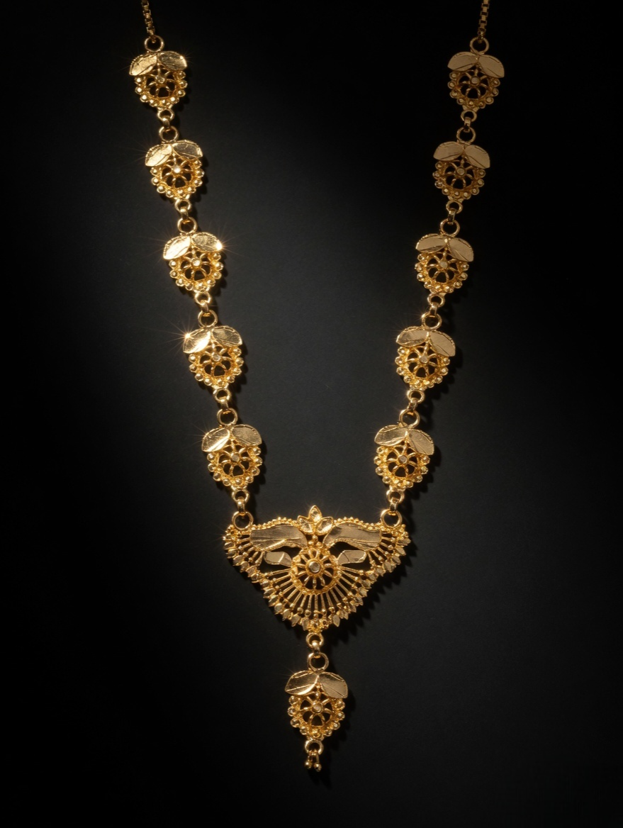 Golden Romance Layered Heart Necklace