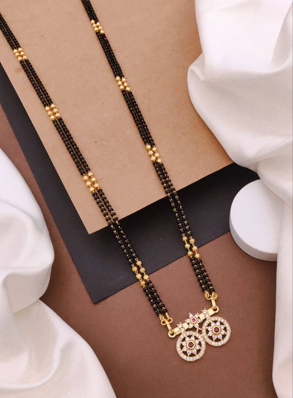 Elegant Mangalsutra with Designer Diamond Pendant