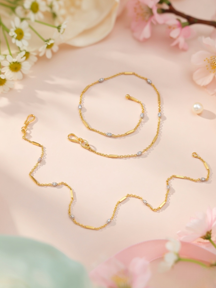 Golden Petal Anklet