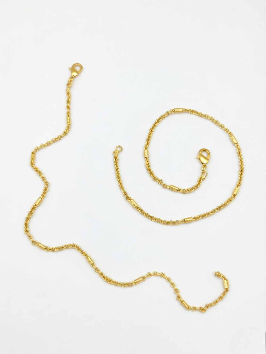 Minimal Floral Gold Anklet