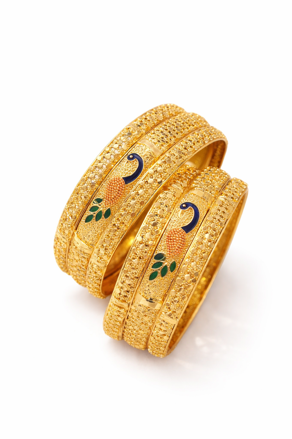 Chic Everyday Wear Gold Bangles Set