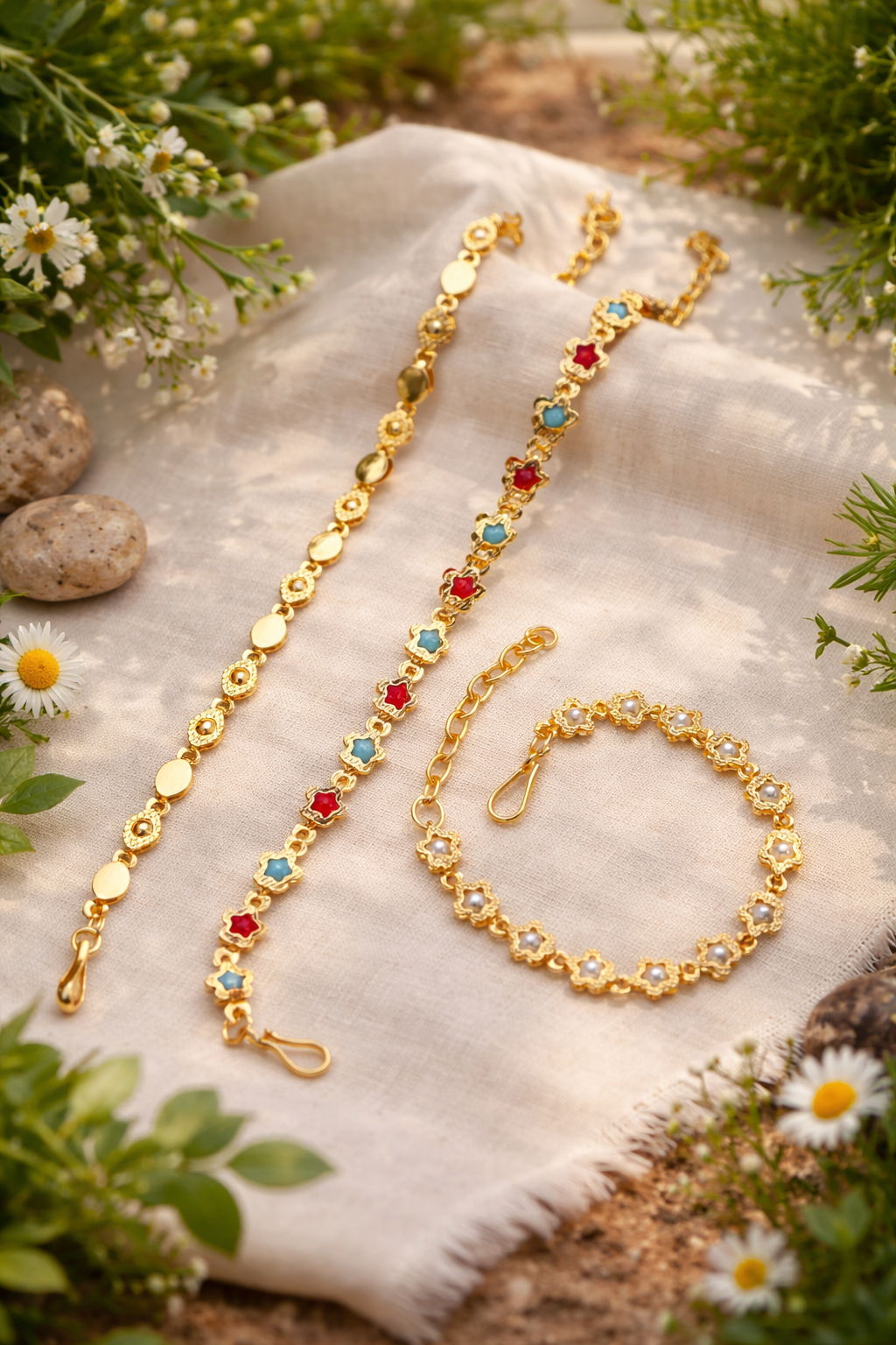 Graceful Multi-Strand Gold Bracelet
