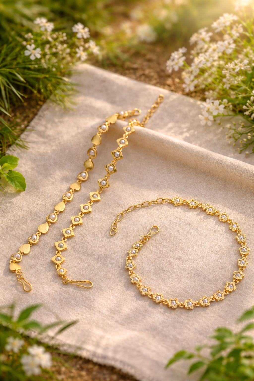 Ethnic Fusion Gold Link Bracelet