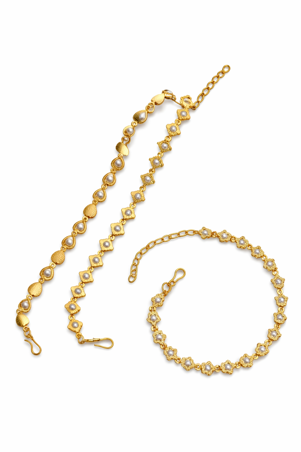 Ethnic Fusion Gold Link Bracelet