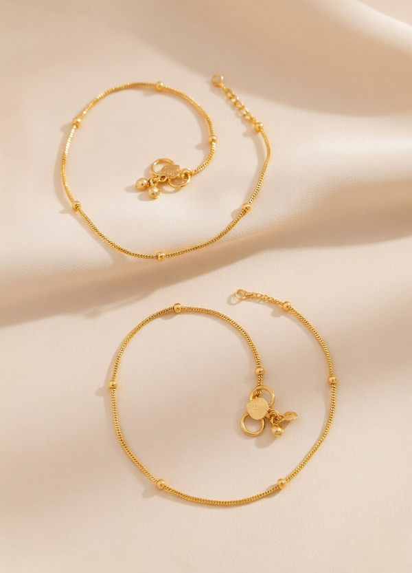 Petite Flower Chain Anklet