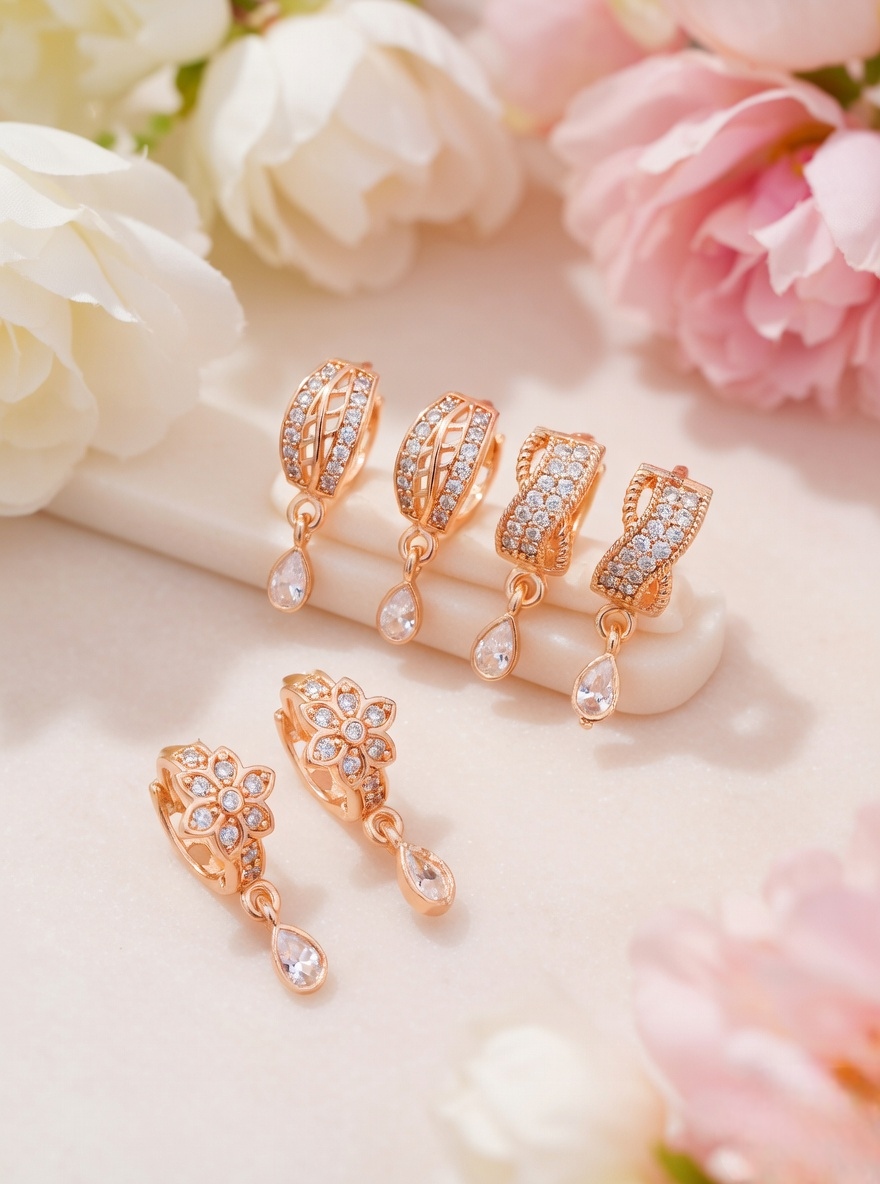 Vintage Royal Gold Drop Earrings