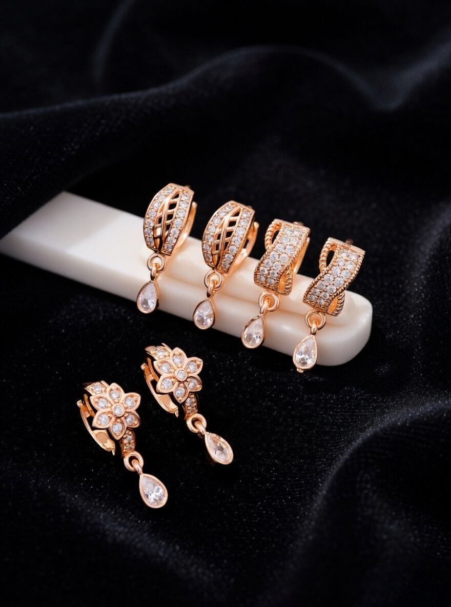 Vintage Royal Gold Drop Earrings