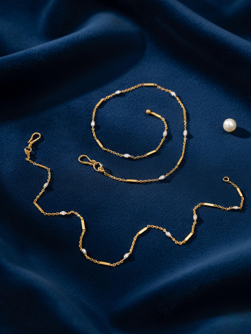 Golden Petal Anklet