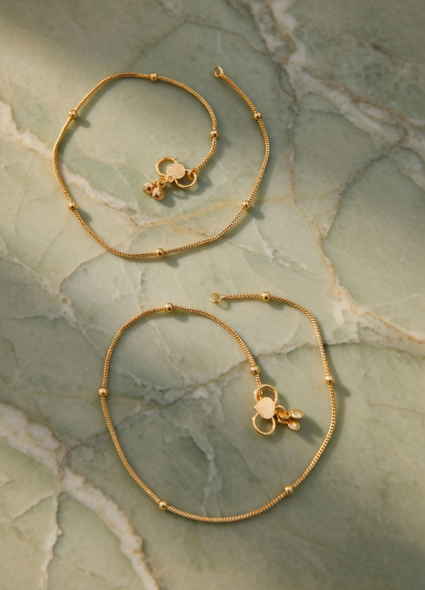 Petite Flower Chain Anklet