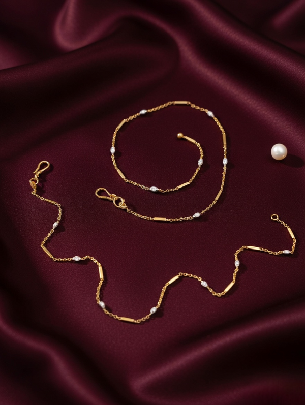 Golden Petal Anklet