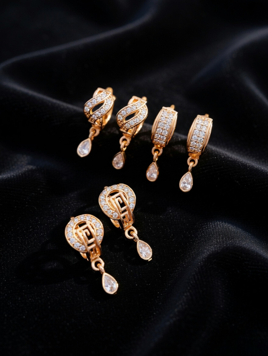 Premium Shine Gold Party Earrings