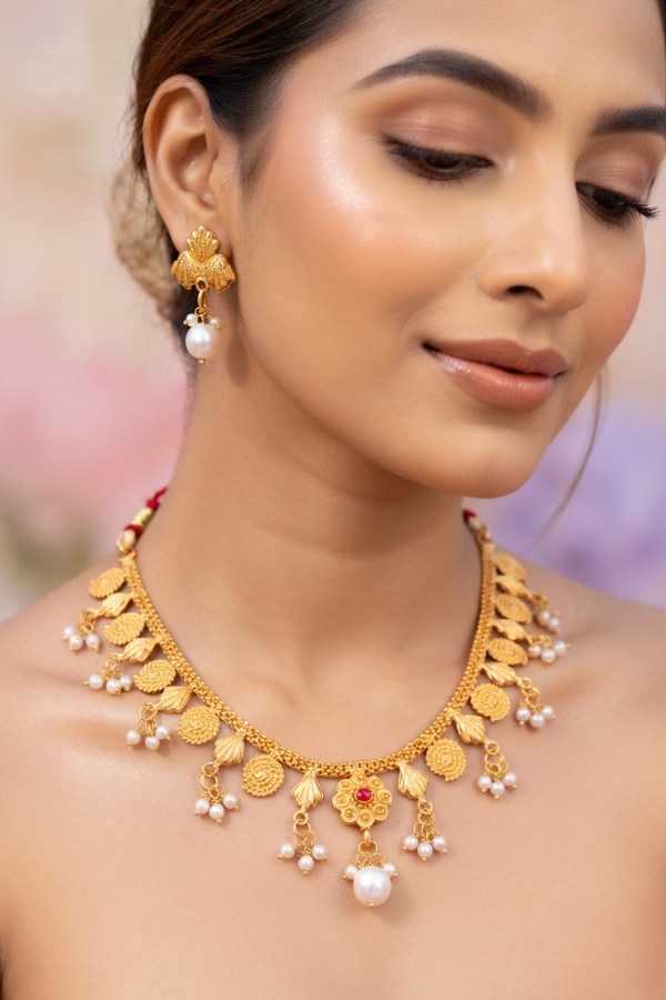 Golden Affection Charm Necklace