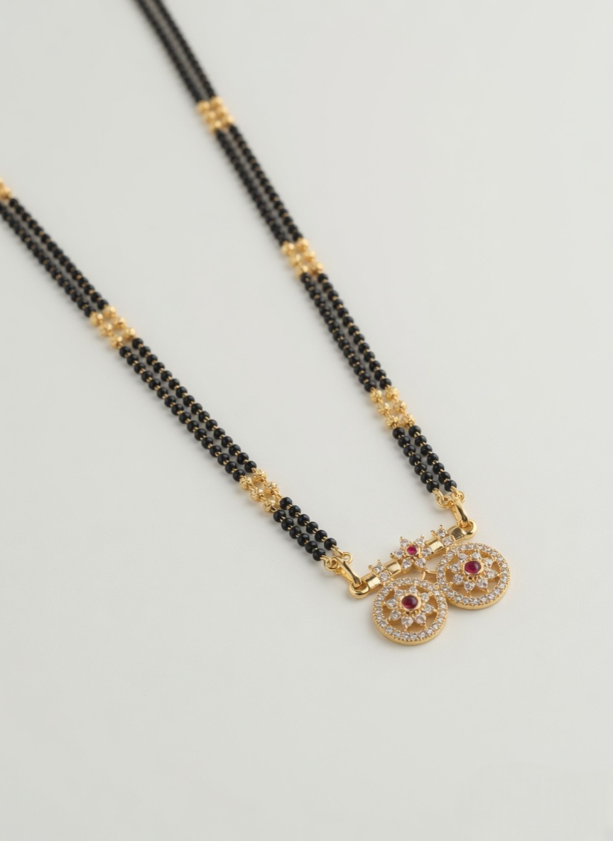 Elegant Mangalsutra with Designer Diamond Pendant