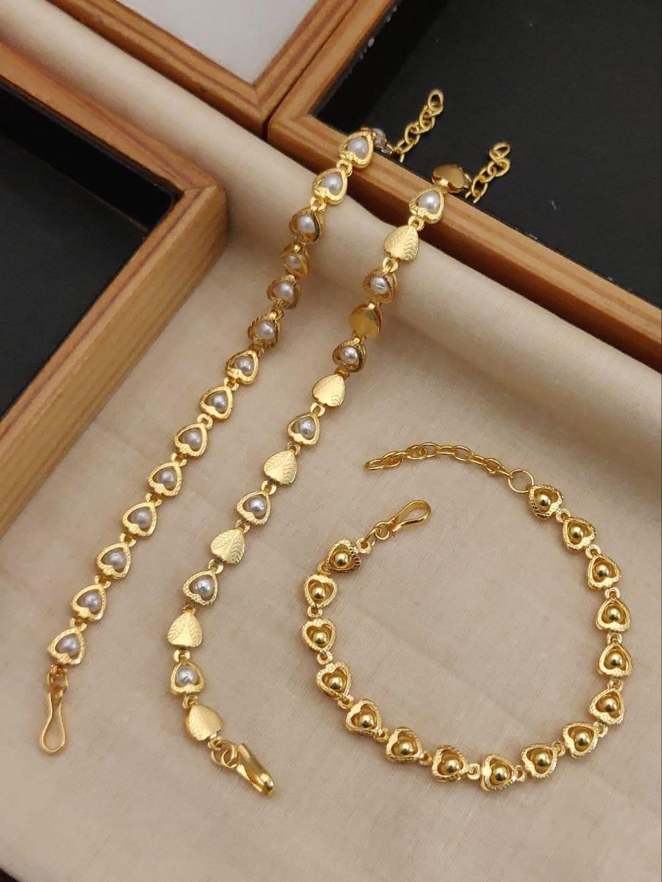 Delicate Gold Bracelet with Elegant Stones