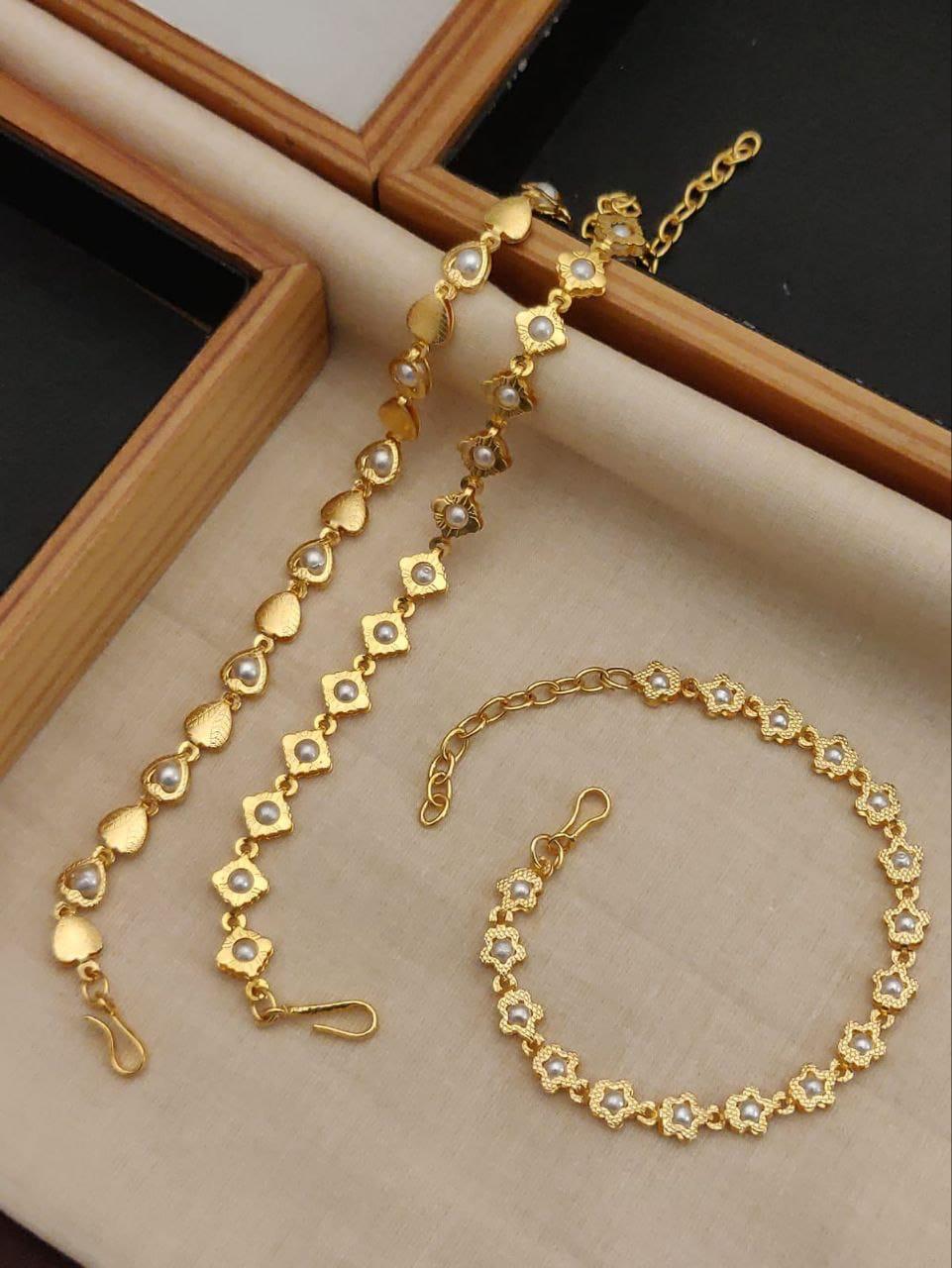 Ethnic Fusion Gold Link Bracelet