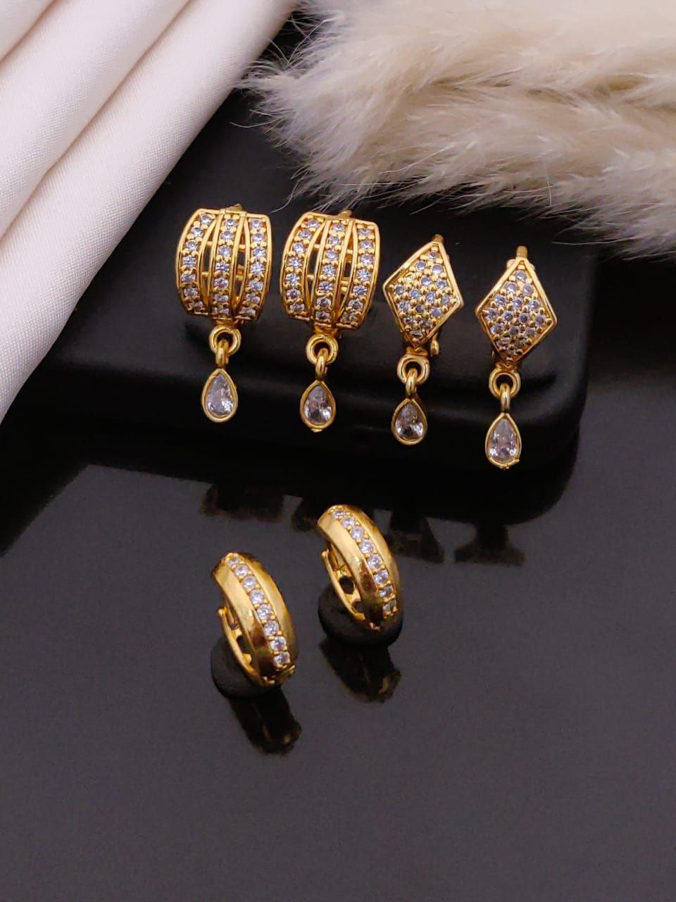 Heritage Luxe Gold Hoop & Drop Combo