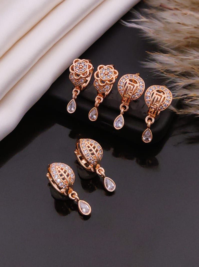 Elite Elegance Gold Dangling Earrings