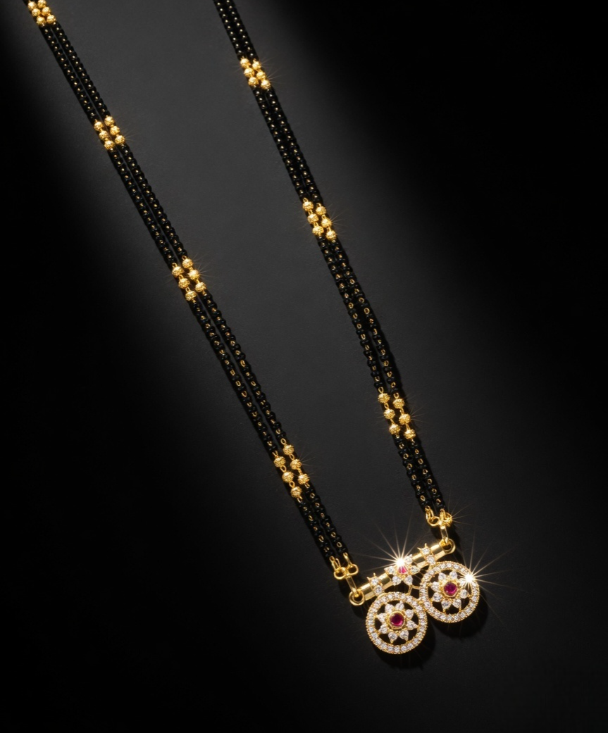 Elegant Mangalsutra with Designer Diamond Pendant