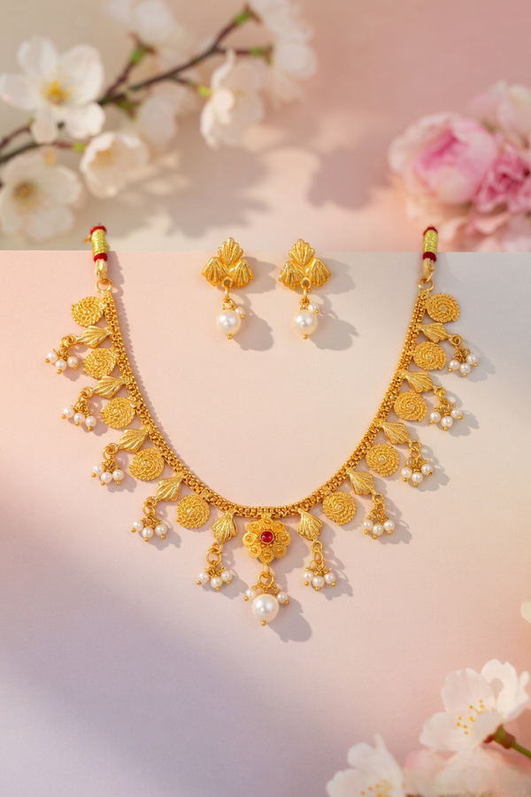 Golden Affection Charm Necklace