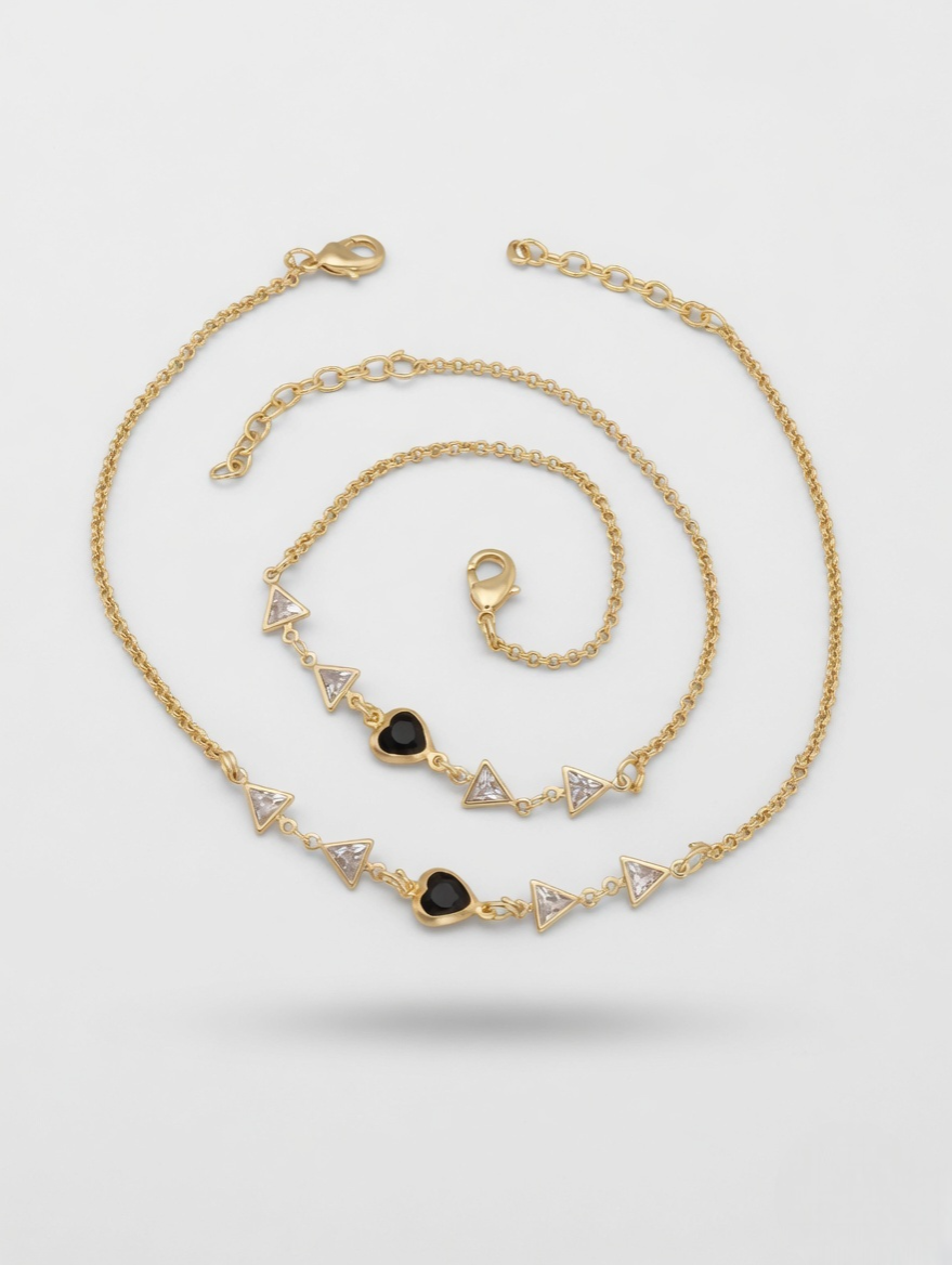 Floral Charm Chain Anklet
