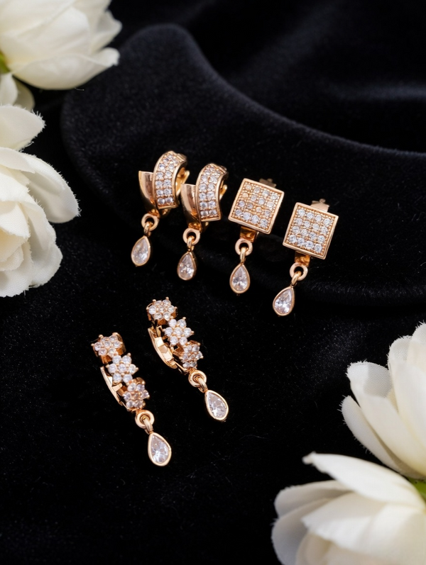 Golden Bloom Leaf Style Earrings