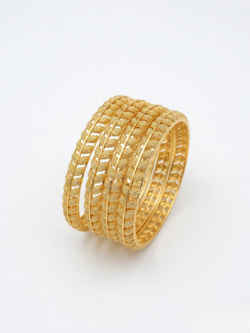 Festive Wear Gold Stone Bangles Set