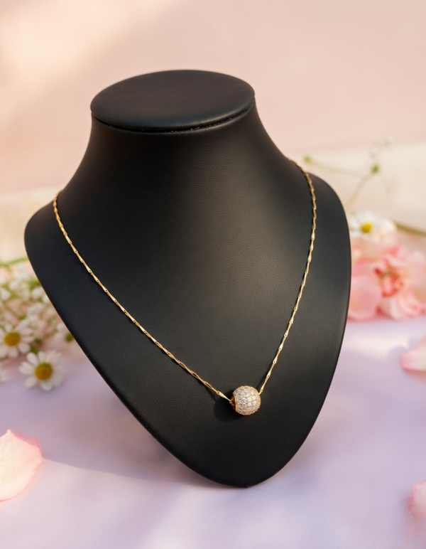 Golden Trio Heart Statement Necklace