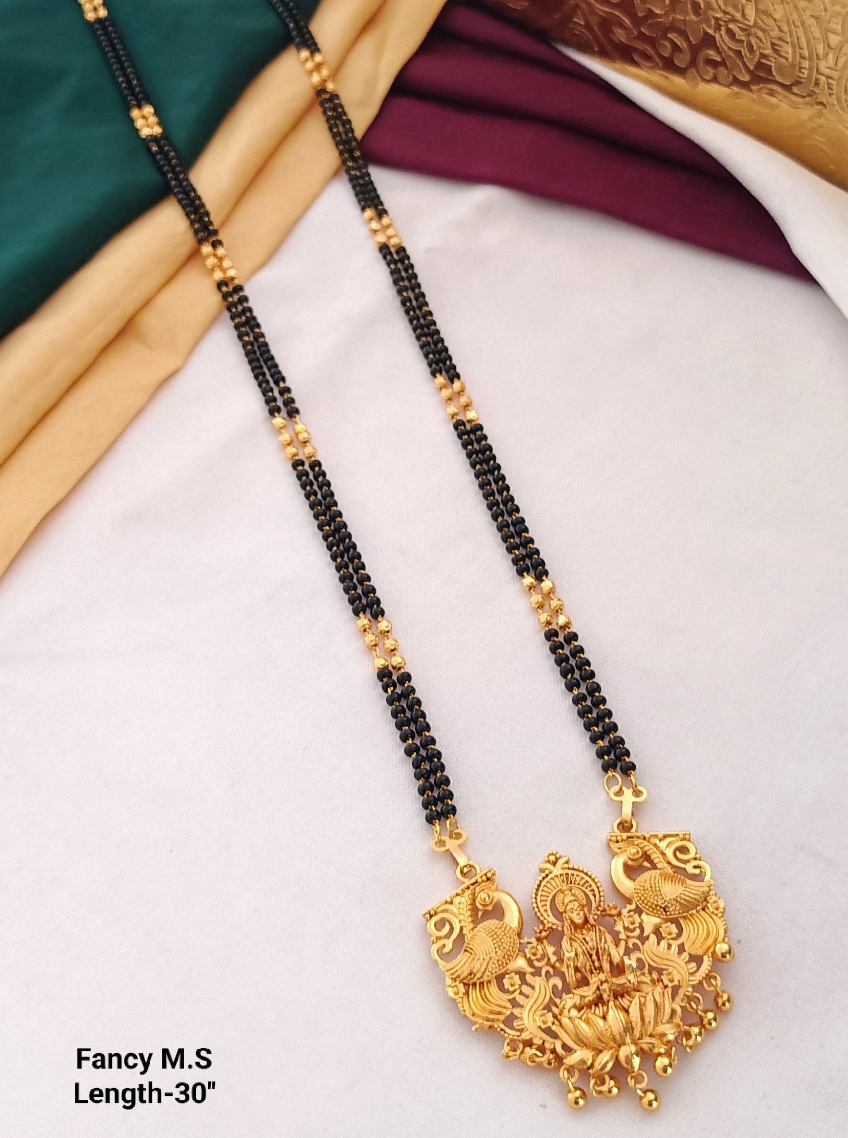 Handcrafted Gold & Black Bead Mangalsutra
