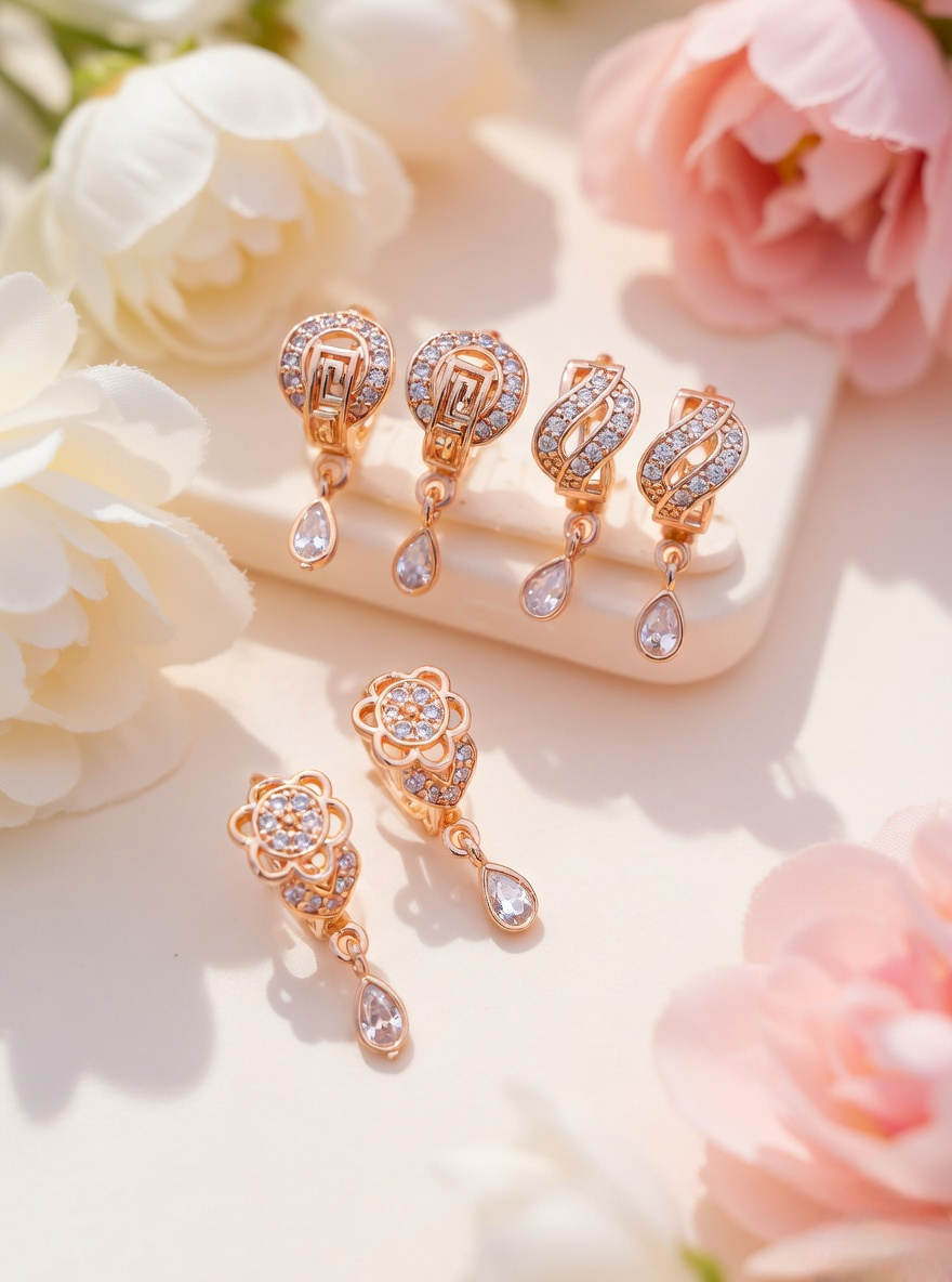 Majestic Shine Designer Gold Earrings