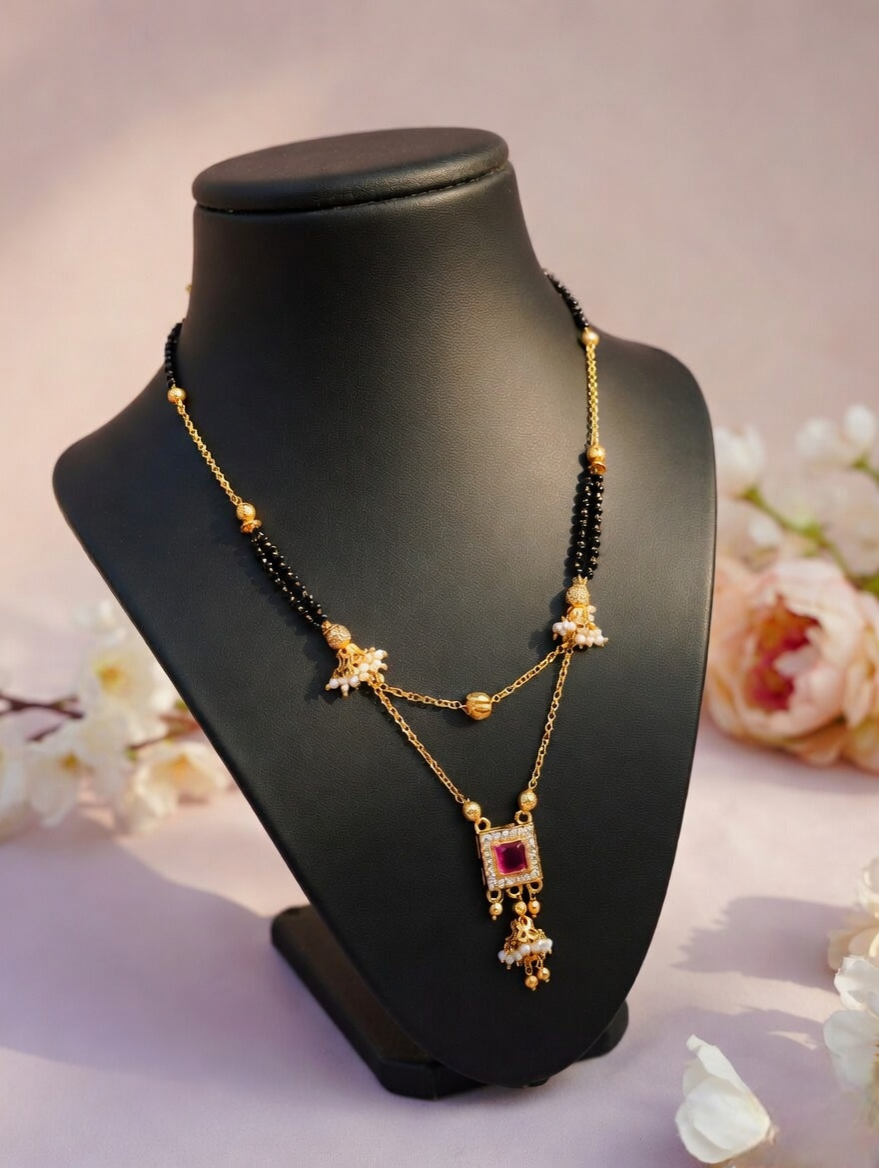 Royal Ruby Drop Mangalsutra